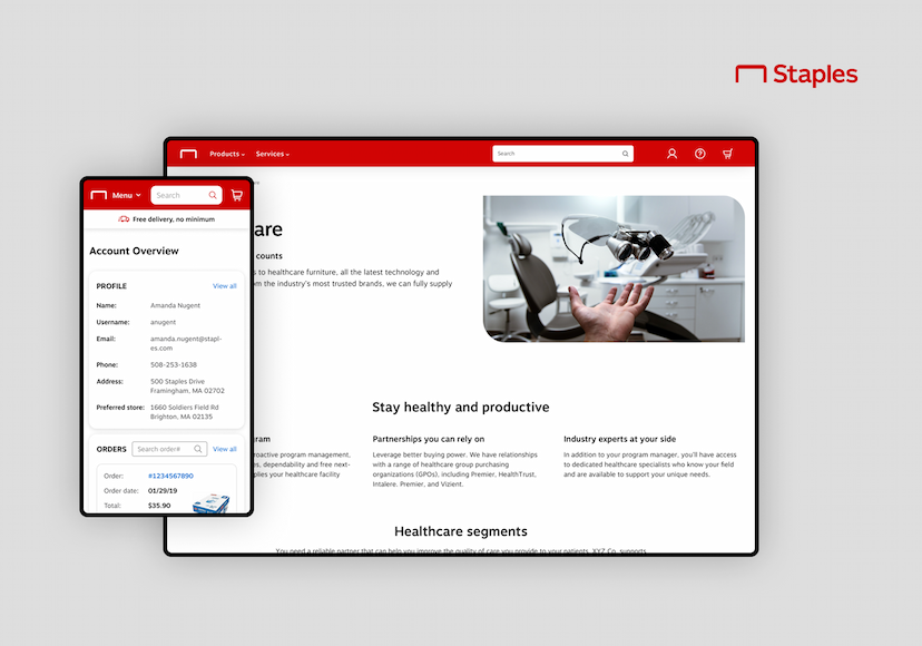 Custom B2B platform for office supply retailer