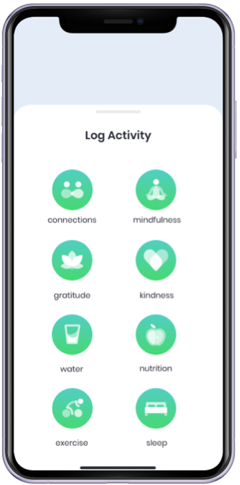 health activity tracking mobile design