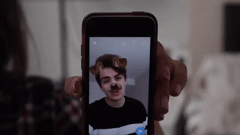 Video of Snapchat dog filter