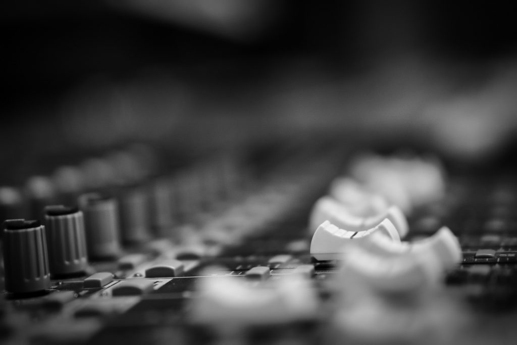 Picture of an audio mixer
