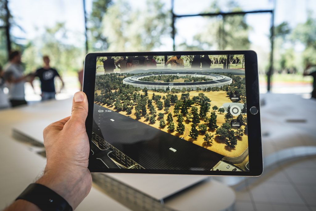 Picture of a tablet with AR